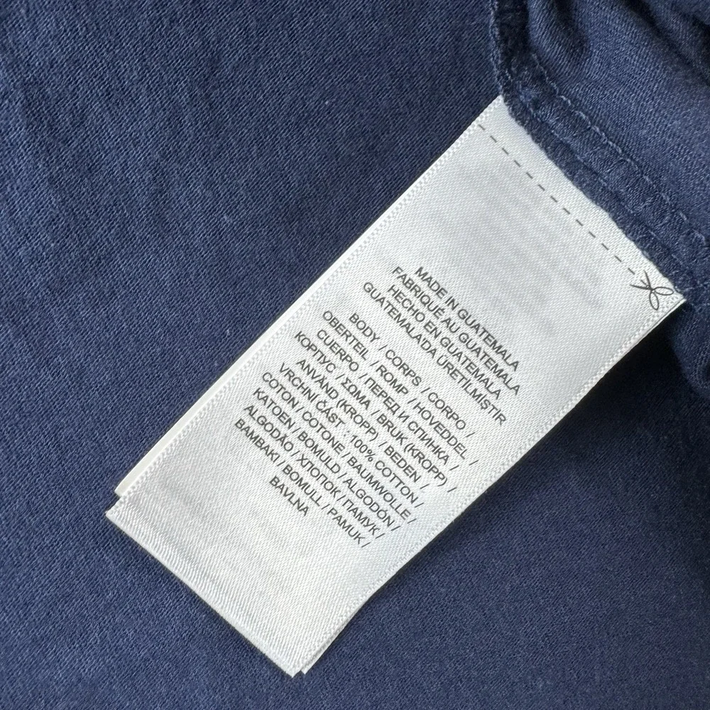 Polo Ralph Lauren Blue Script Spellout Cotton Mens S/S T Shirt Size 4XLB NWT